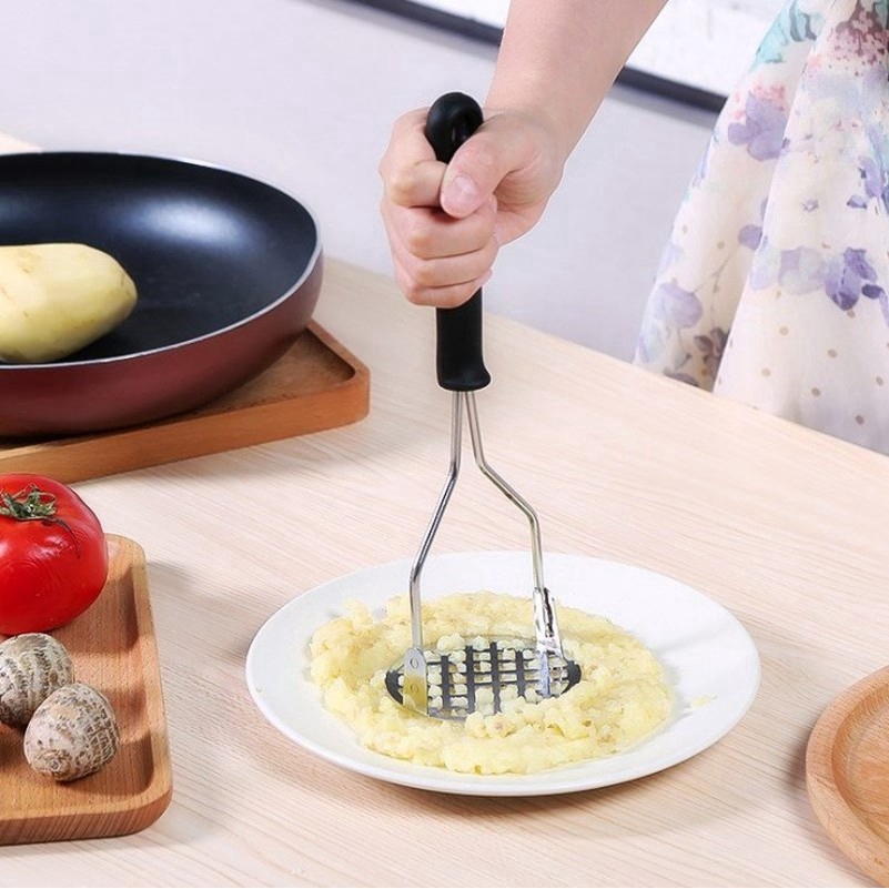 [ Stainless Steel Potato Masher Ricer ] [ Integrated Masher Perfect For Vegetable, Fruits, Baby Food ] [ Kitchen Tools ]