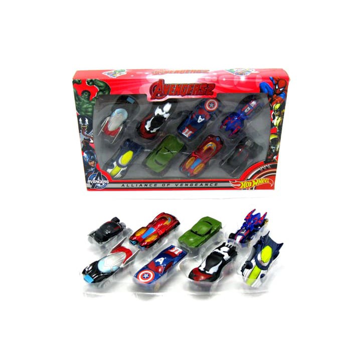 DIECASH HOTWHEEL AVENGERS 2 SET ISI 8PCS