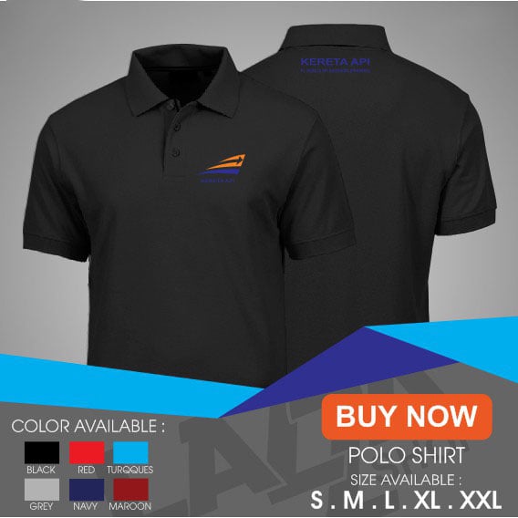 polo shirt kereta api / kaos kerah kereta api premium