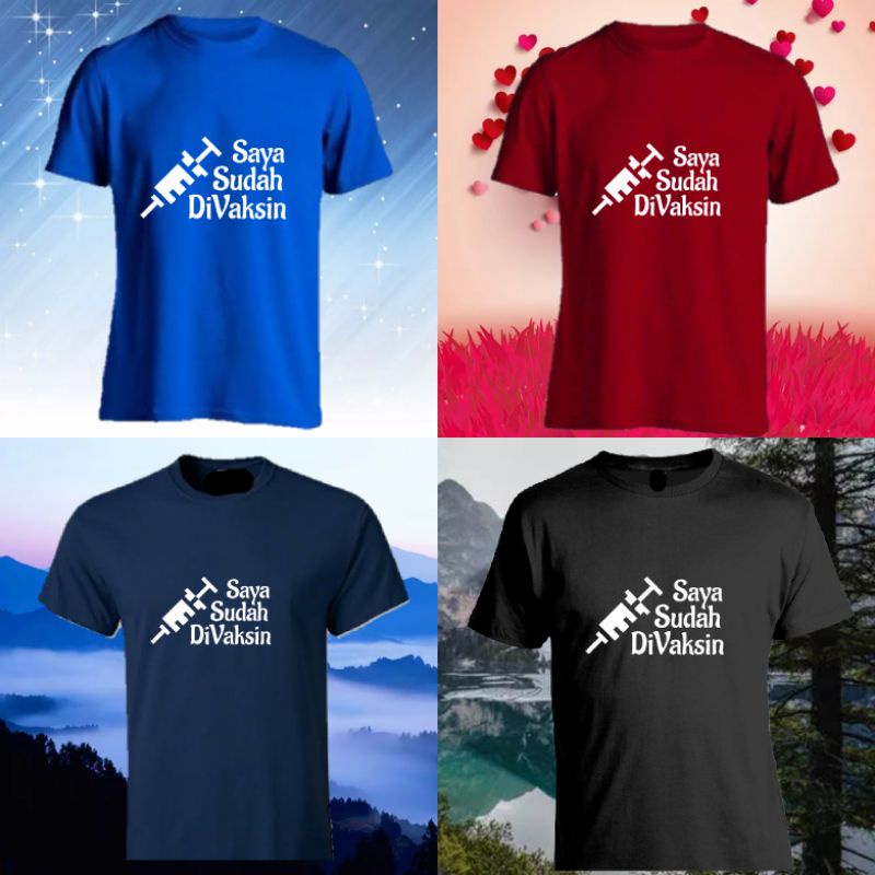 kaos saya sudah divaksin, kaos covid 19 kaos distro original indonesia