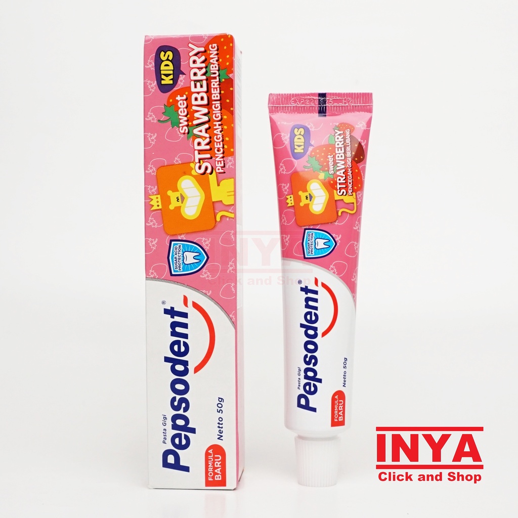 PEPSODENT KIDS SWEET STRAWBERRY 50gr - Pasta Gigi Anak - Odol