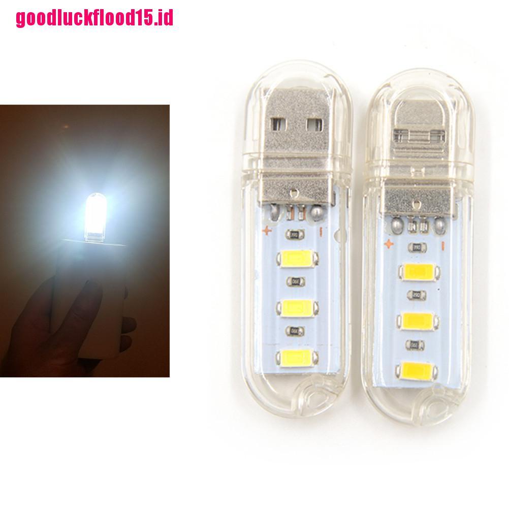 (LUCKID) Lampu Bohlam LED Mini USB Untuk Camping / Membaca / Laptop