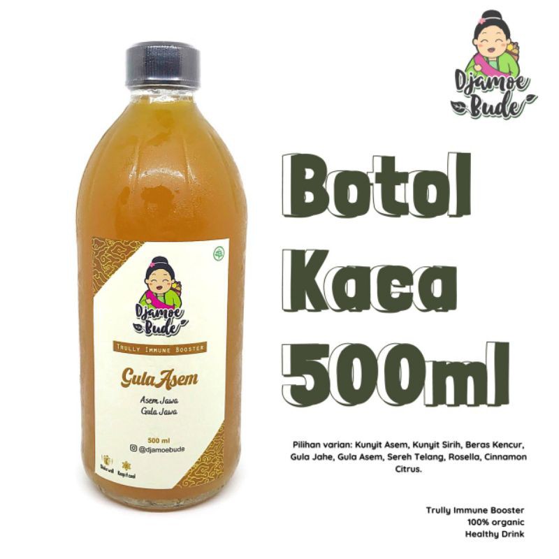 

Djamoebude Jahe Merah / Kunyit Asem / Beras Kencur Botol Kaca 500ml
