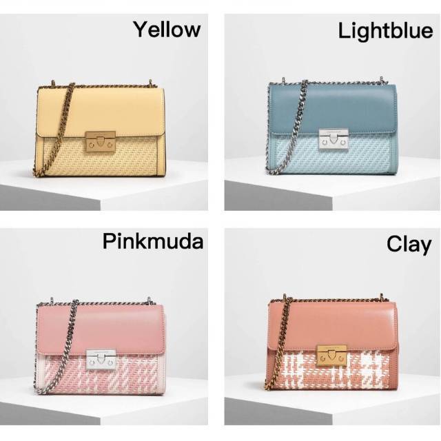 Ck Moven Crossbody Ori ORIGINAL TAS SLEMPANG JALAN CEWEK CEWE WANITA LUCU GARIS KOTAK RANTAI CHAIN