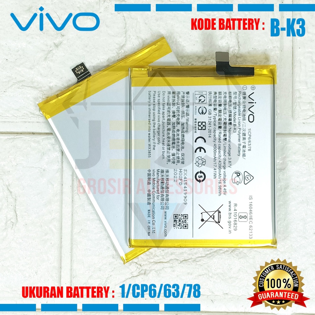 Baterai Batre Original VIVO S1 PRO - Vivo 1920 Kode Battery B-K3 - BK3