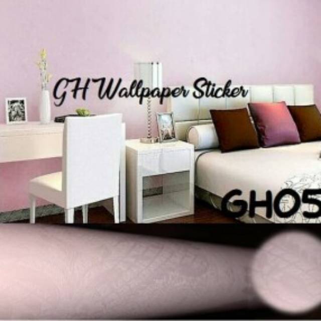 Grosir Murah Wallpaper Sticker Dinding Warna pink polos corak Batik