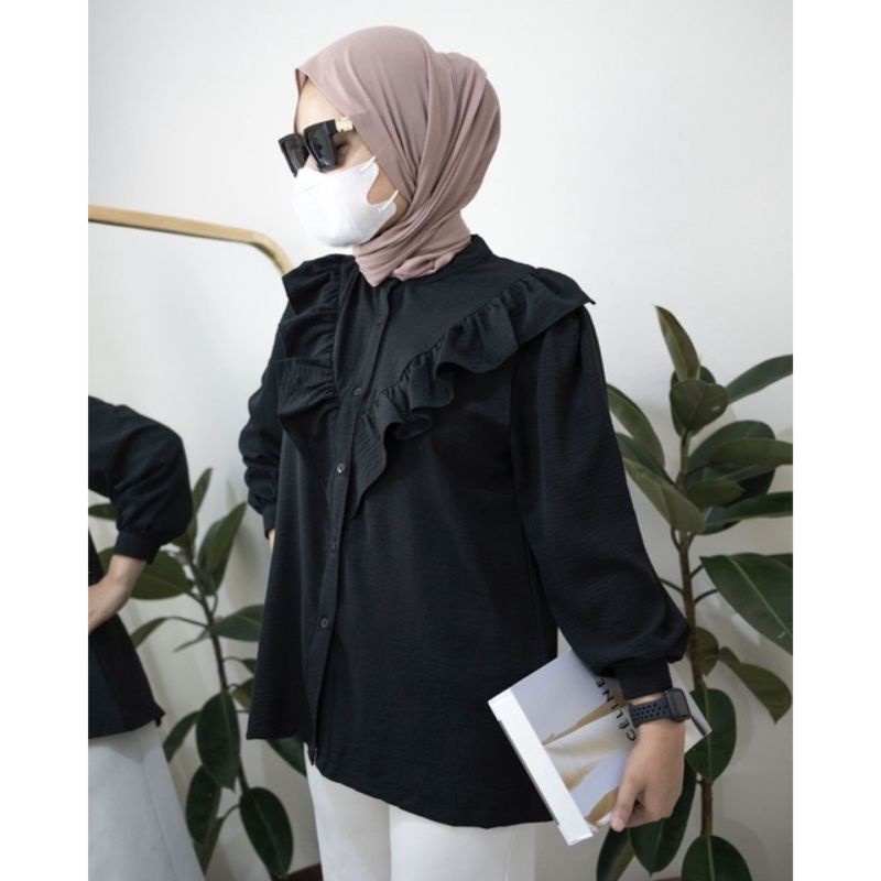 KEMEJA BLOUSE CRINKLE AIRFLOW TERBARU 2022 / CALA BLOUSE CRINKLE / KEMEJA CRINKLE WANITA