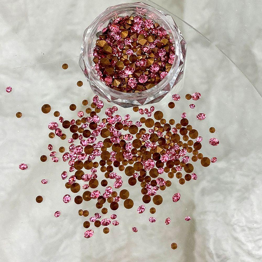 Mxbeauty Nail Art Rhinestones Warna-Warni Fashion Menunjuk Bawah Hiasan Kuku 3D Perhiasan Kuku