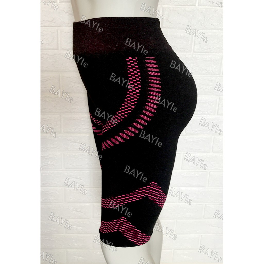 BAYIe -2271 Celana Legging 3/4 Senam/Olahraga/Sport Zumba/Aerobic/Yoya/Gym Wanita Import FEMA SPORT