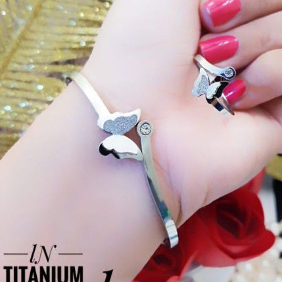 Titanium Gelang dan cincin 1620n