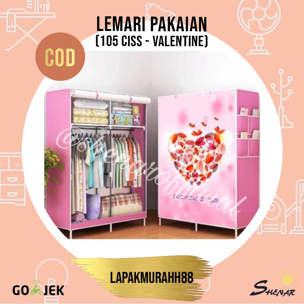 LEMARI PAKAIAN / LEMARI BAJU / RAK BAJU / LEMARI SERBAGUNA PORTABLE 105 CISS, LAPAKMURAHH88