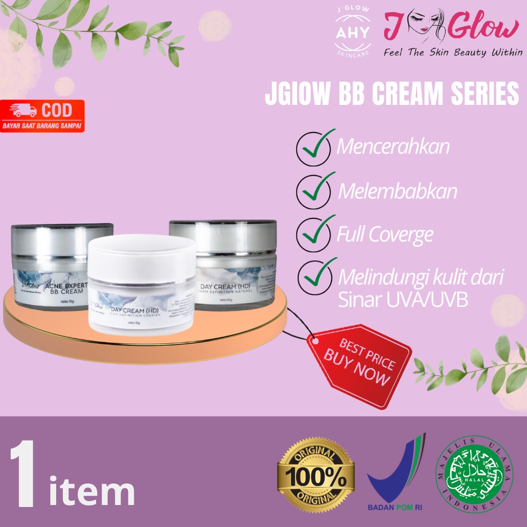 J Glow JGlow Skincare BB Cream Perawatan Pemutih Wajah  Mencerahkan Glowing Aman BPOM Original