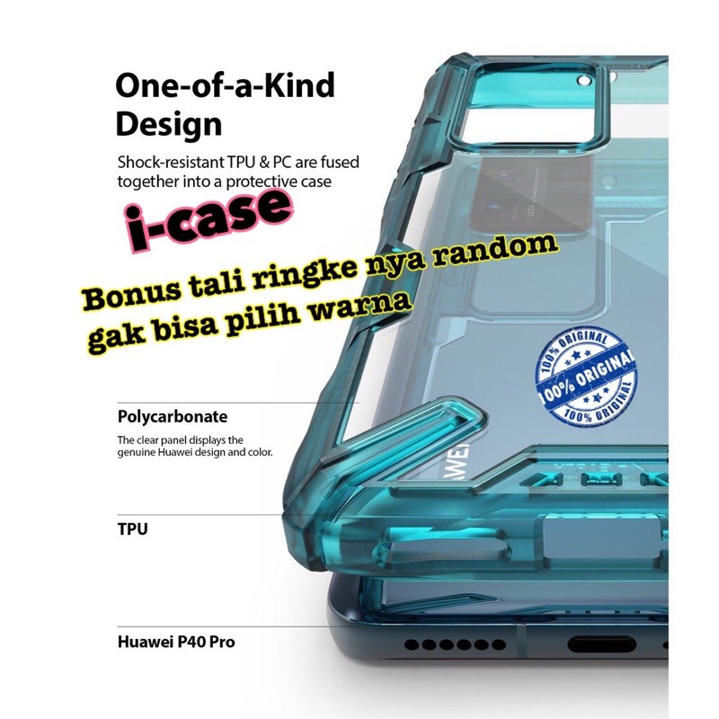 CASE Huawei P40 Pro Ringke Fusion-X Original - casing cover p40 pro