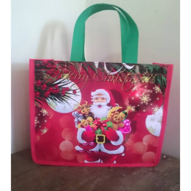

Tas Natal goodie bag P 30 T 25 sisi 10cm