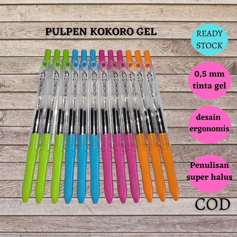 

Pulpen Bolpoin Bulpen Bolpen Kokoro Pen Zebra Sweet Gel Warna Hitam 0.5mm