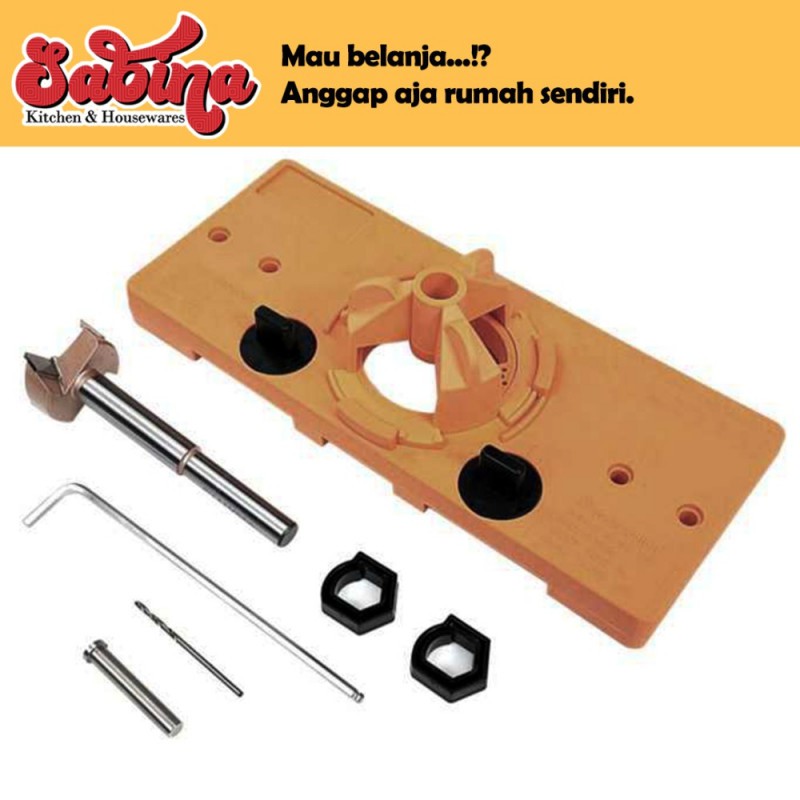 Alat Bantu Bor Hinge Jig Drill Guide Positioner 35mm - Xcan