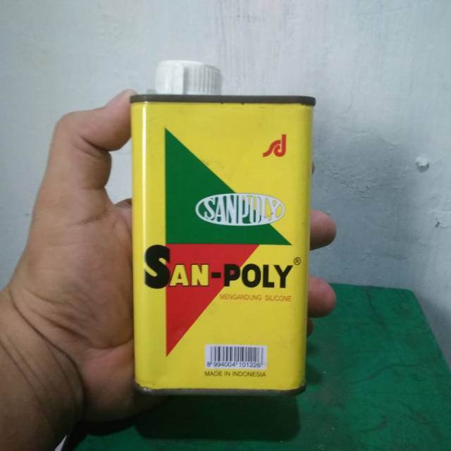 SAN POLY SANPOLY POLISH PENGKILAP OBAT POLES WAX LOGAM MOBIL MOTOR KULKAS TV 250ML ASL ORIGINAL ASLI