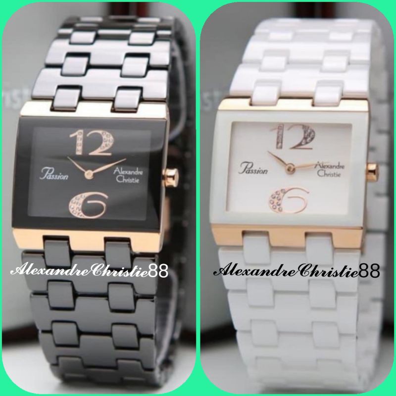 Jam Tangan Wanita Ceramic Alexandre Christie 2881 AC2881 AC 2881| Ori