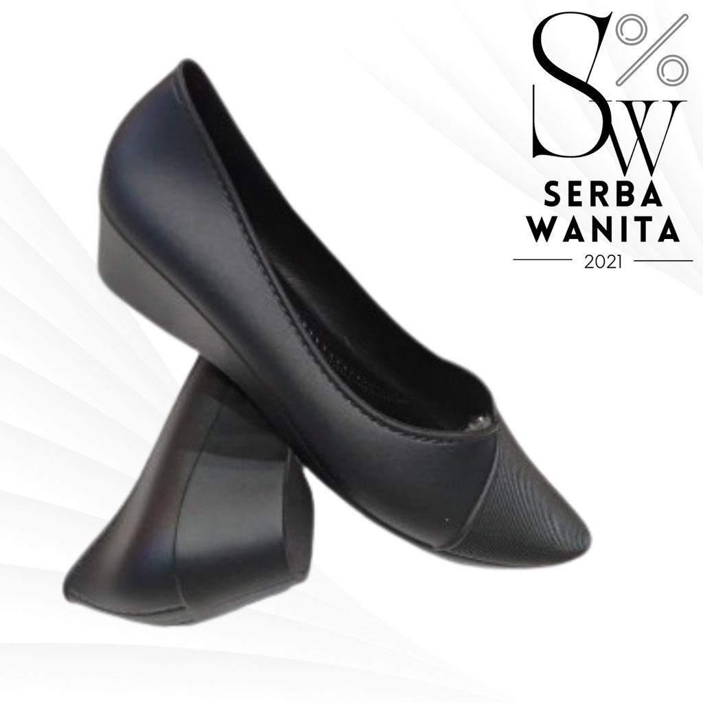 Sepatu Pantofel Wanita Wedges Jelly Karet Terbaru Sepatu Kantor Wanita Wedges Wanita Jelly Import