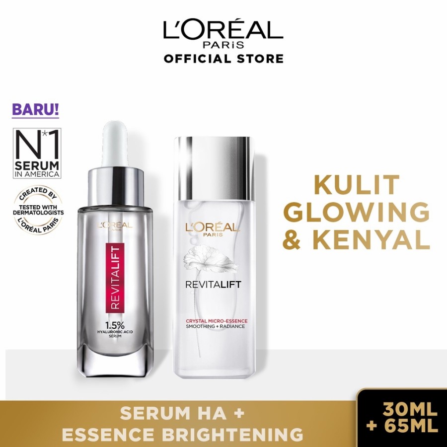 L'Oreal Paris Revitalift Serum Radiance Booster Kit Essence Original (Untuk Kulit Lembap dan Glowing)