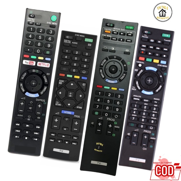 Remot Remote TV Sony Bravia LCD LED Smart TV 3D Youtube Netflix Multi Universal