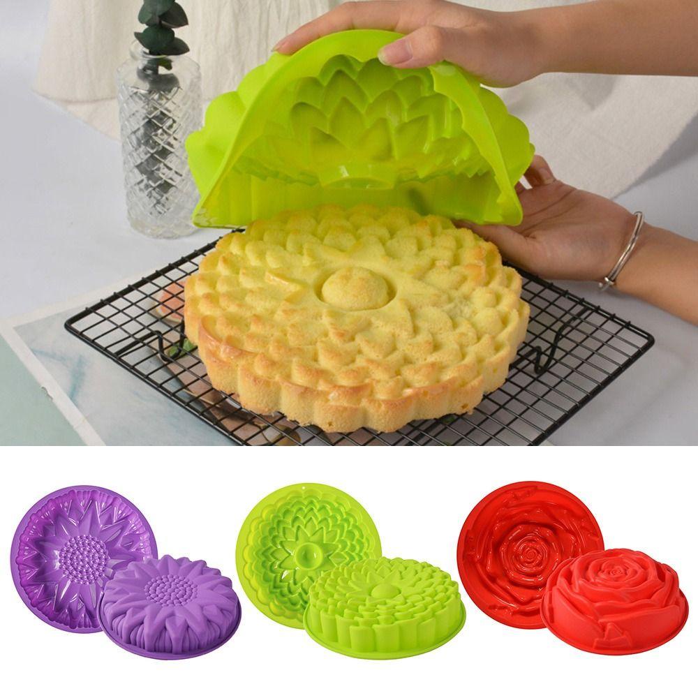 Preva 3D Bulat Bunga Baking Alat Dekorasi Kue Jelly Dome Mousse Molds