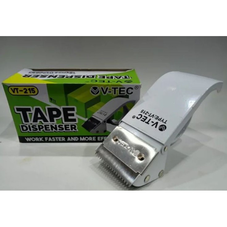 Tape Dispenser Pemotong Lakban Tempat Isolasi 2 inch VTEC VT215 2inch Besi Alumunium Kaleng Cutter