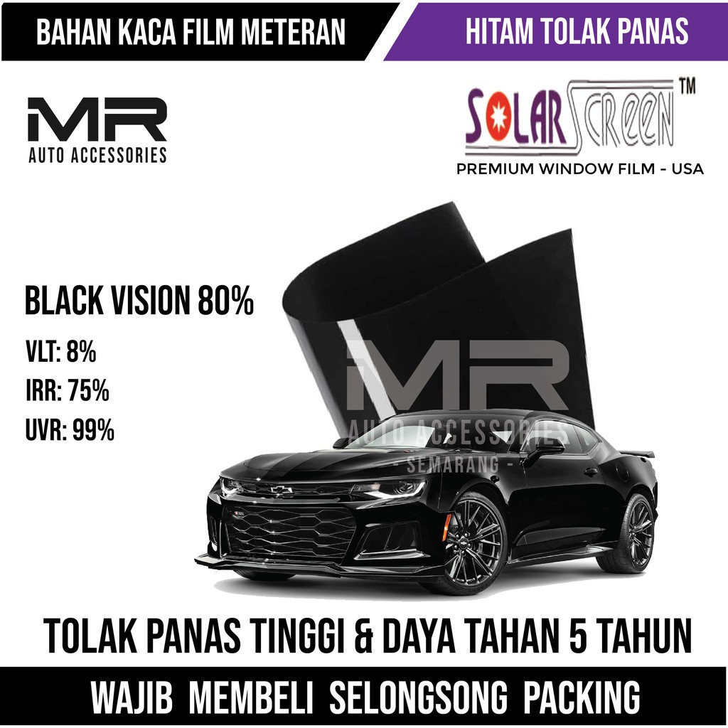 KACA FILM MOBIL RIBEN BLACK VISION PEREDAM PANAS TINGGI  / STIKER KACA FILM PENOLAK PANAS JENDELA RUMAH DAN GEDUNG