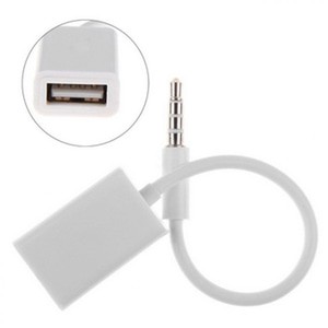 AUX Audio Plug Jack 3.5mm Male To USB 2.0 Female Adapter