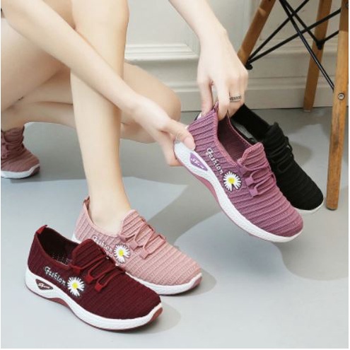 ☀ Sunly ☀  SP024 Sepatu Bunga Daisy Sneakers Wanita Korea Import Fashion