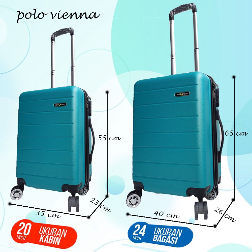 FREE PACKING DUS KOPER 24 INCH 001 POLO VIENNA, KOPER UMROH BERGARANSI, KOPER ANTI MALING