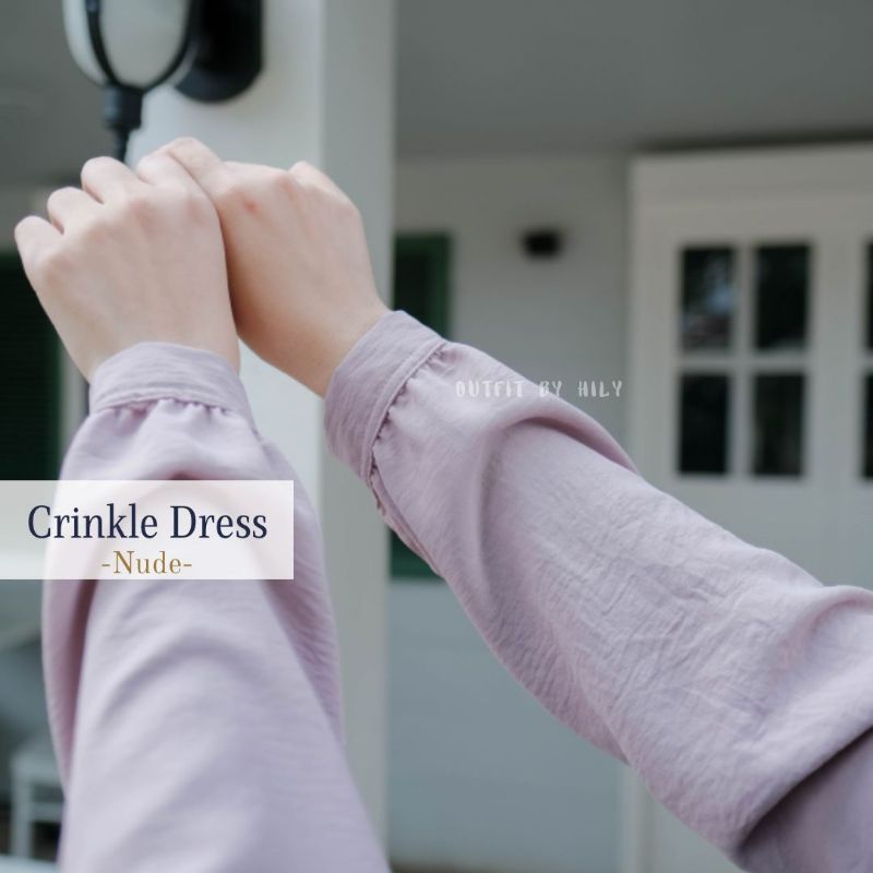 Crinkle Dress by Khizaanah Sunnah Daily dress crinkle Nude M