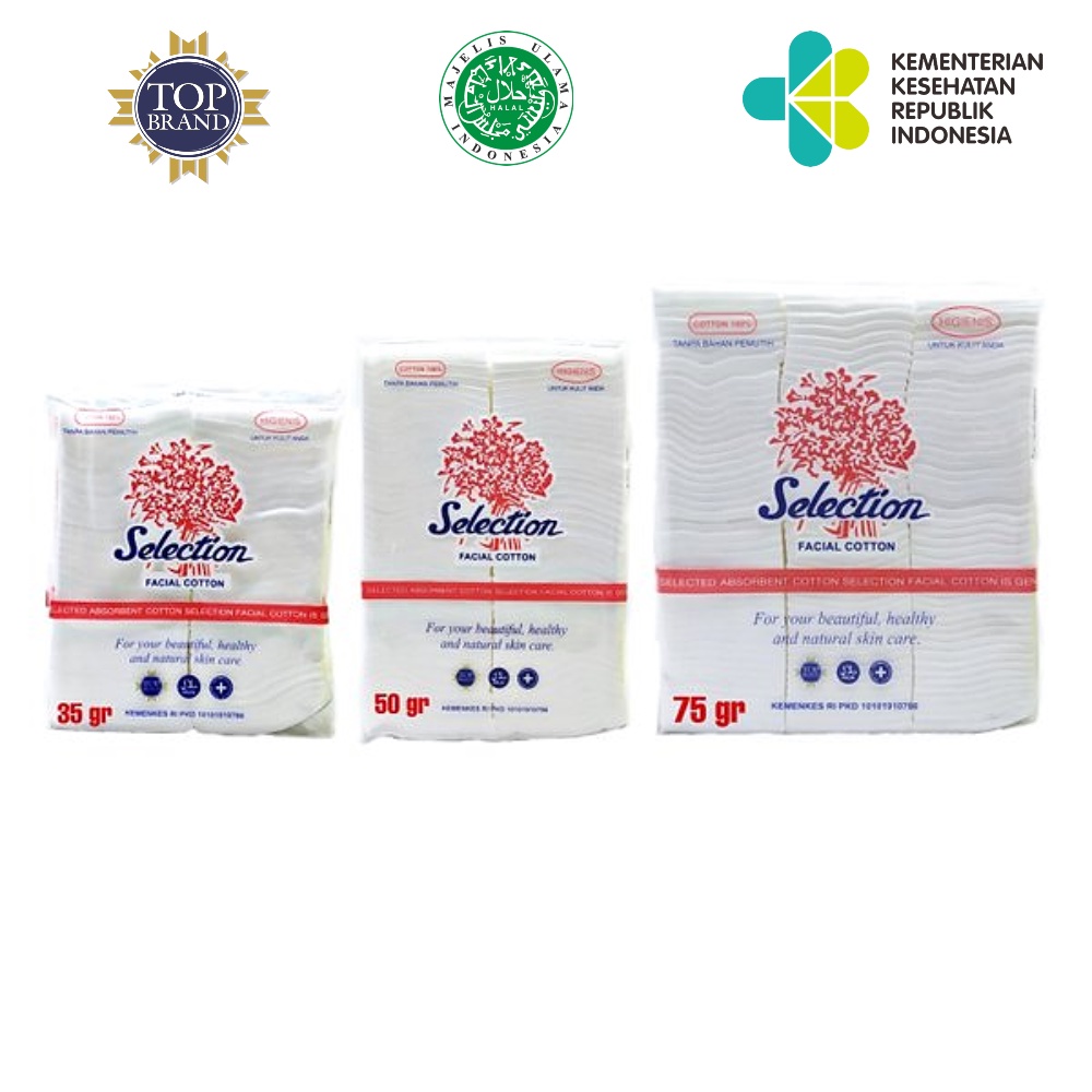 Kapas Selection / Medisoft Facial Cotton Pad Pembersih Wajah 35gr / 50gr / 75gr