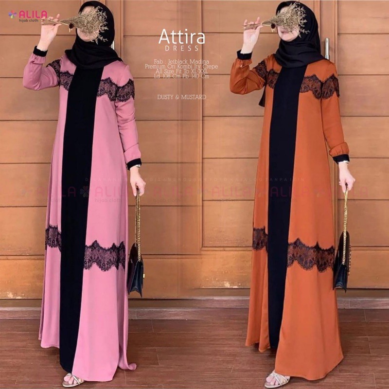 ATIRA DRESS ORI BY ALILA HIJAB SOLO