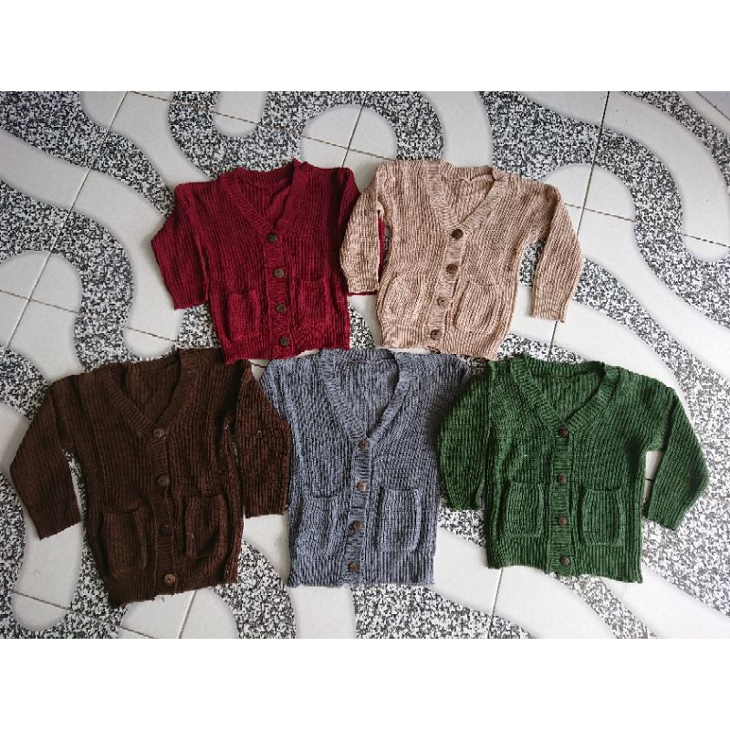 Cardigan Rajut Anak 2-7 Tahun / Sweater Rajut Anak