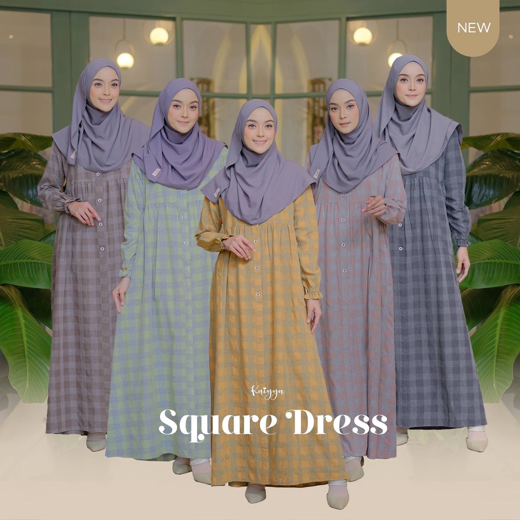 READY SQUARE DRESS BY KAIYYA | GAMIS KAIYYA TERBARU | STOK LIMITED