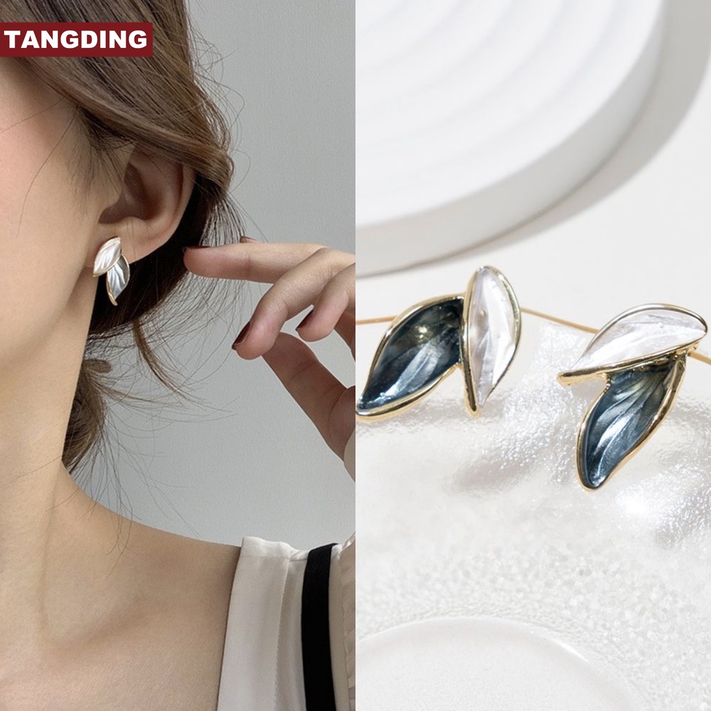 【COD Tangding】Leaf Shape Ear Stud Fashion Accessories Earrings Women Jewelry