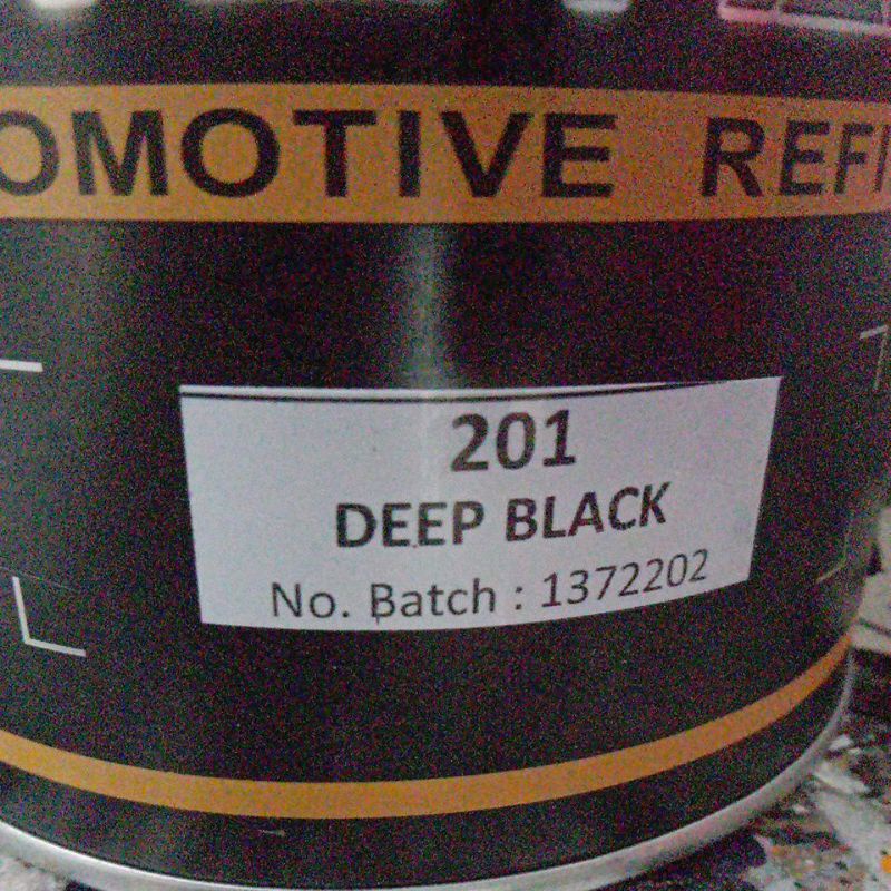 cat pu deep black / hitam 200ml