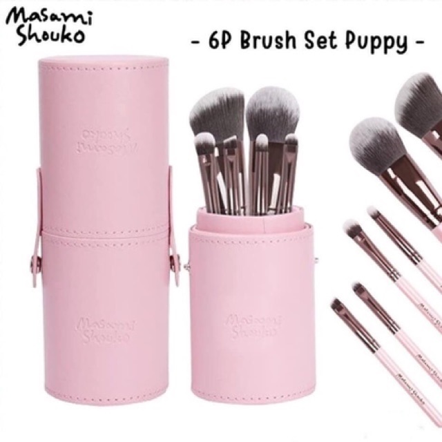 Masami Shuoko Puppy Brush Set 6pcs - kuas makeup