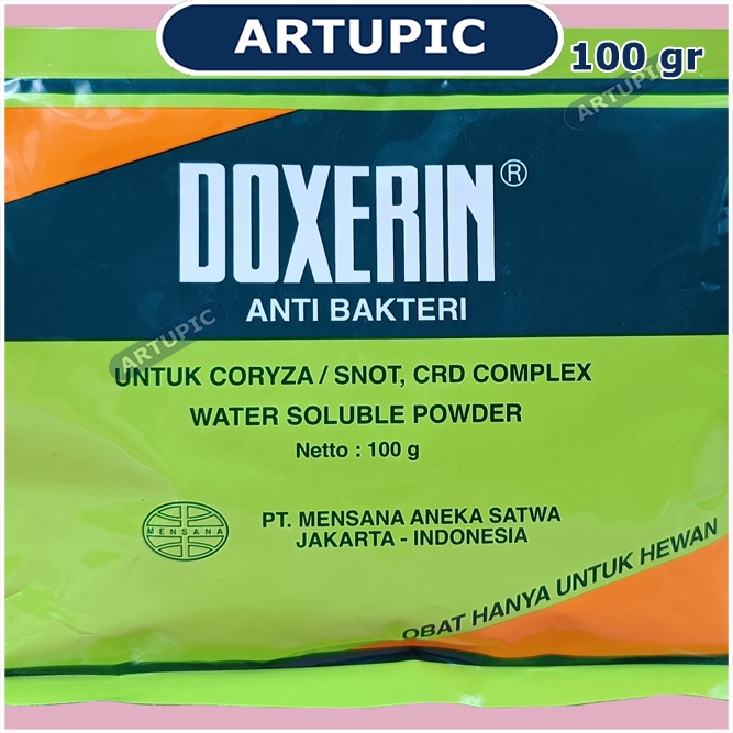 Doxerin 100 gram STANDAR Obat Unggas Ayam Snot Coryza CRD Pernafasan Complex Mensana Artupic