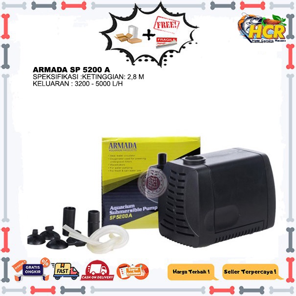 Mesin Pompa Kolam dan Aquarium ARMADA SP 5200 A sp5200