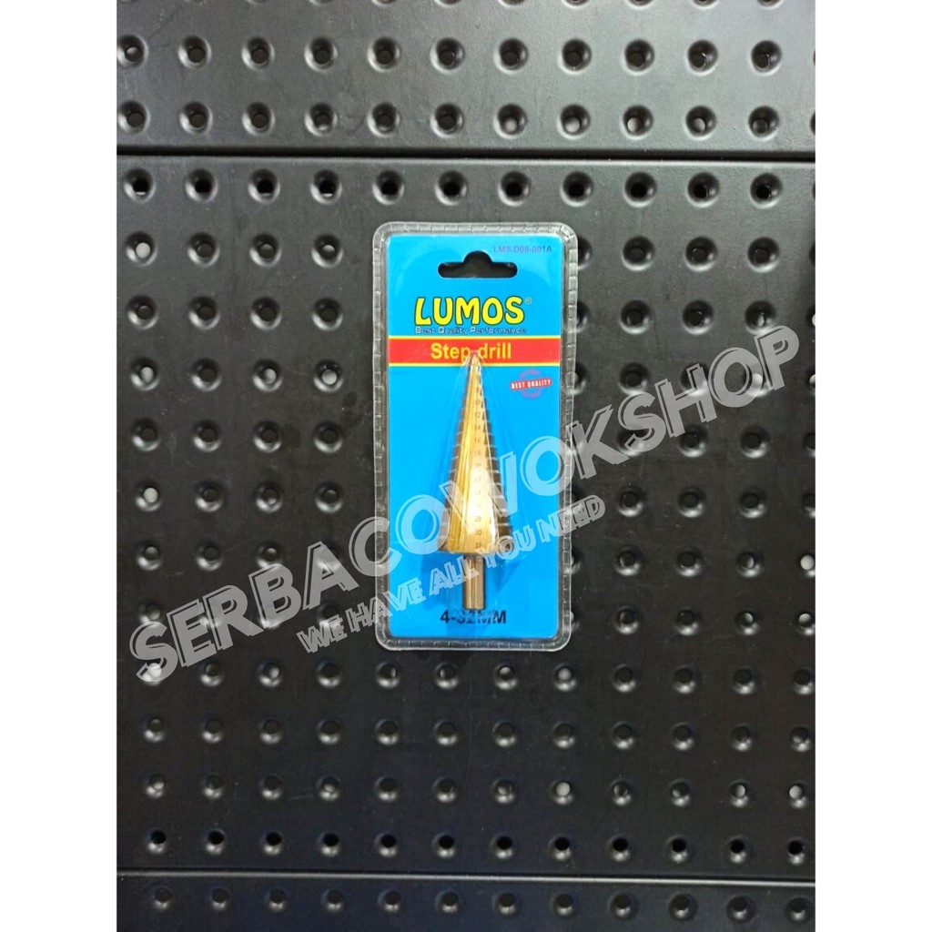 Lumos Mata Bor Pagoda - Drill Titanium Coated Stepdrill 4-32mm Termurah Berkualitas