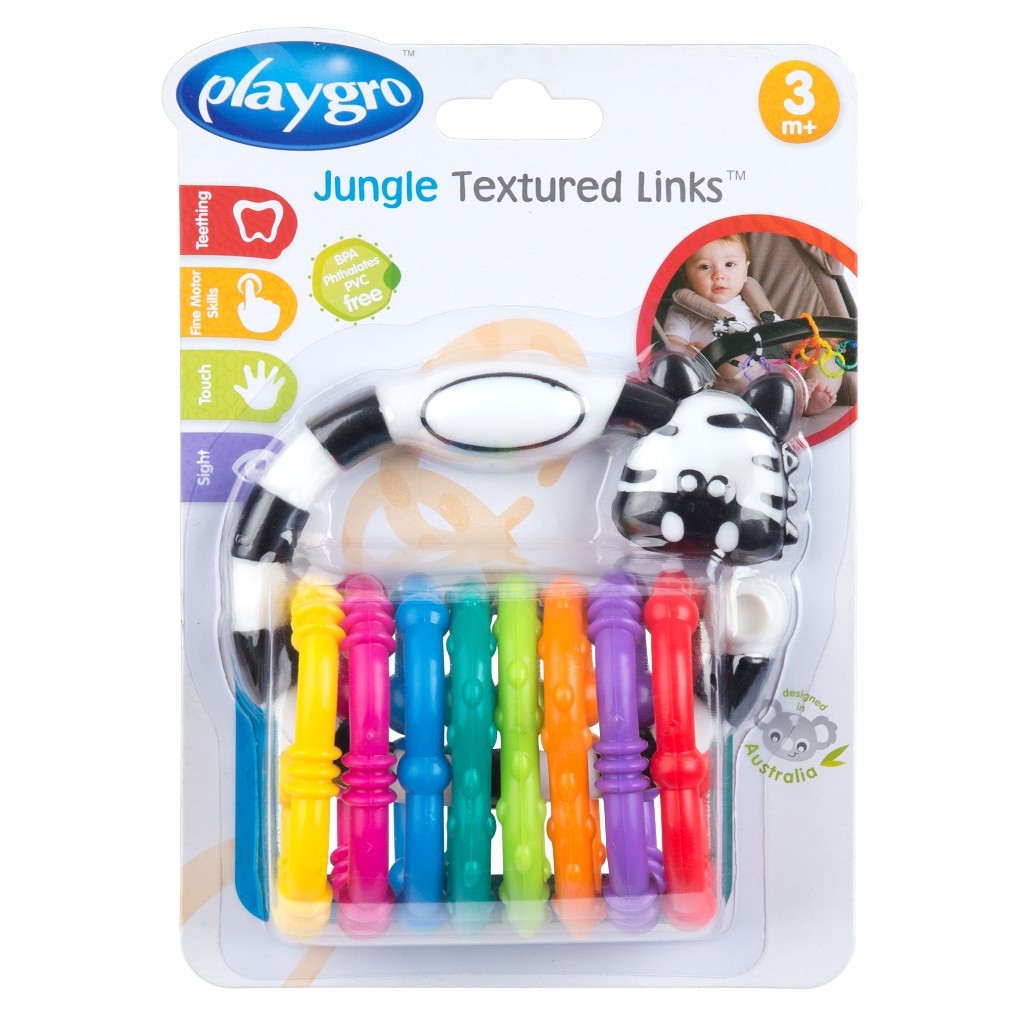 Playgro Jungle Textured Links Teether Gigitan Bayi