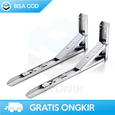 BRACKET ENGSEL SIKU TAFFWARE JM007 ORIGINAL PENYANGGA RAK DINDING TEMPEL STAINLESS STEEL