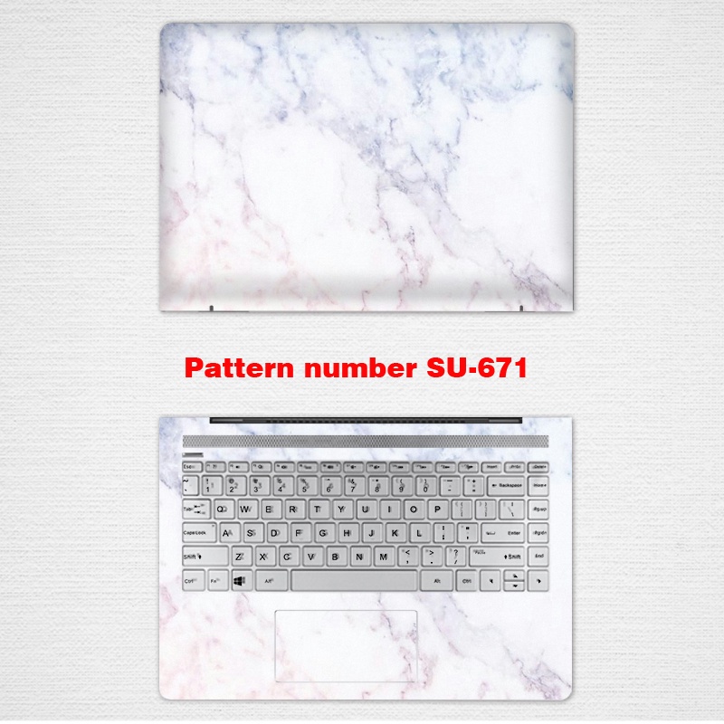 MARBLE Computer Stickers Computer Laptop Skin Vinyl 2 Sides Laptop Skin for 11/12/13/14/15/17 Inch Universal Dell 7590 7591 Notebook Sticker G33590 3579 7500 Computer Film Achievement 5390 5370 Shell Protection Film 15.6 Inch 14 13.3