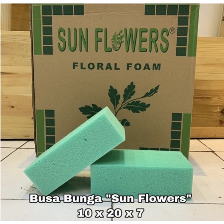 FLORAL FOAM - BUSA BUNGA GABUS RANTING KERING BASAH / OASIS SUN FLOWER HIJAU GREEN - FLORIST RANGKAIAN BUKET BUNGA DIY