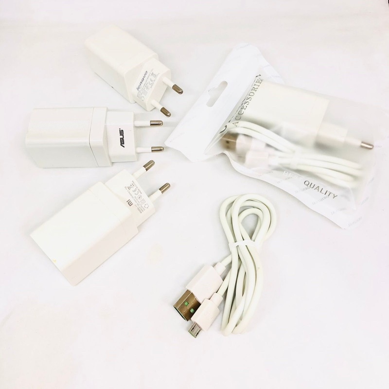 CHARGER VOOC 2USB MICRO TYPE XIAOMI PACKING PLASTIK PROMO SEN