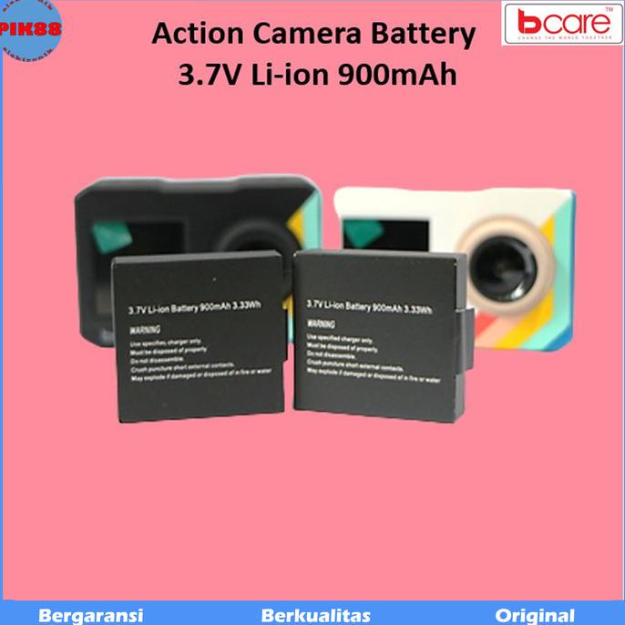 Baterai Action Cam Bcare X5 - Camera Battery 3.7V Li-Ion 900Mah