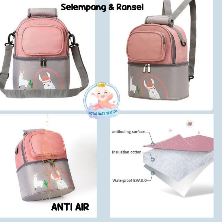 Hot Arrival Royal Baby Tas Cooler Bag Penyimpanan Asi 2in1 Anti Air Premium Tas Bayi