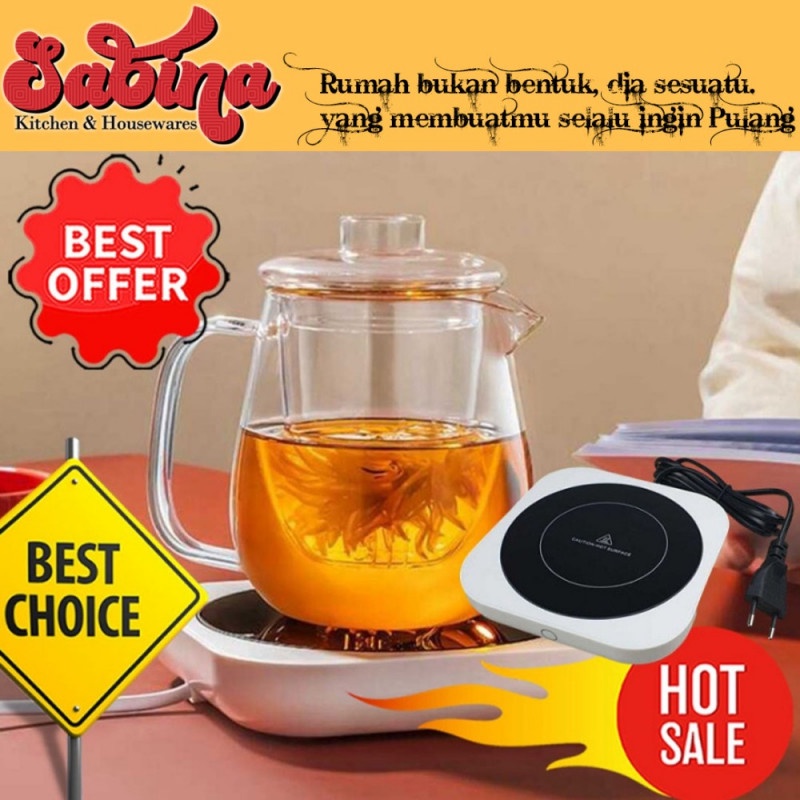 Pemanas Eletrik Tatakan Gelas Kopi Teapot Coaster Warmer Heating Base